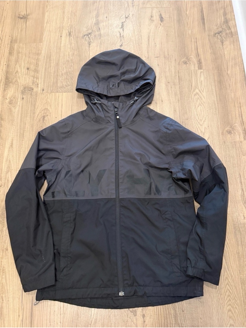 Helly Hansen Black Hooded Windbreaker Jacket with Subtle Logo